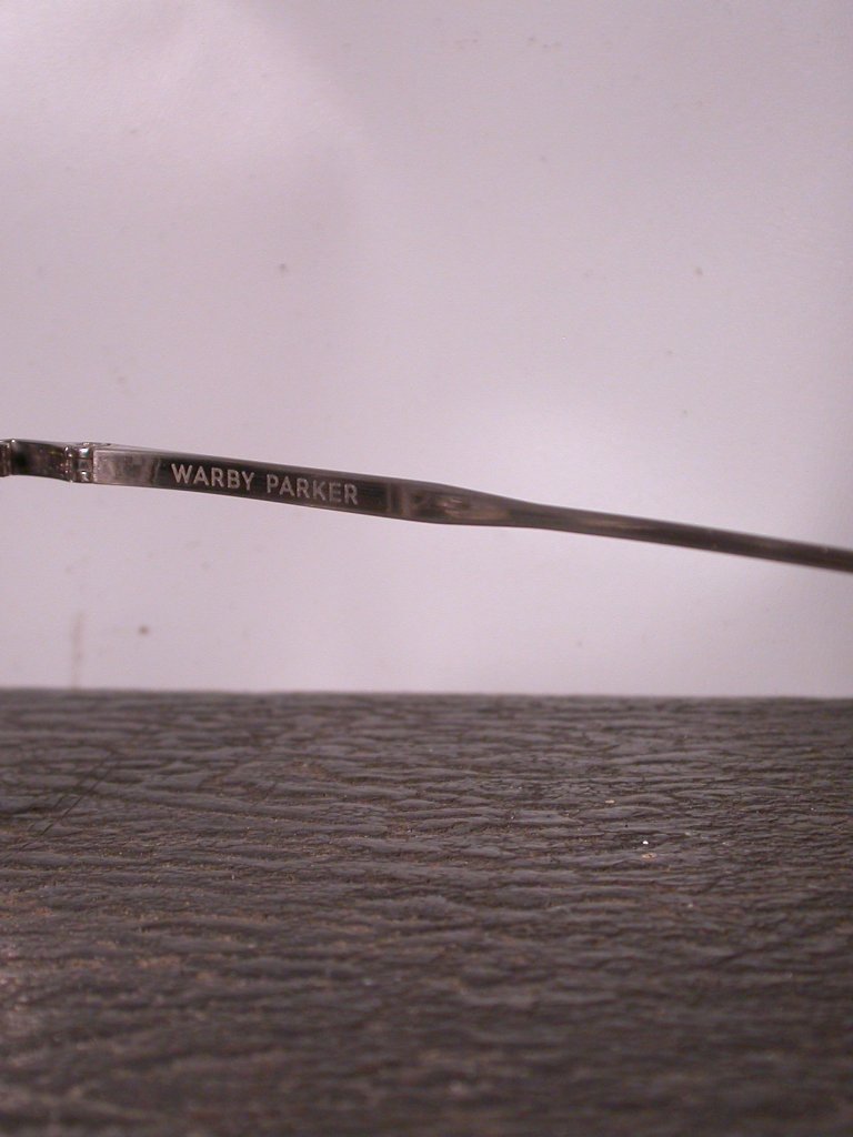 Warby Parker Stanley Silver Steel Metal Eyeglasses Frames Made In Japan — image 5 of 8